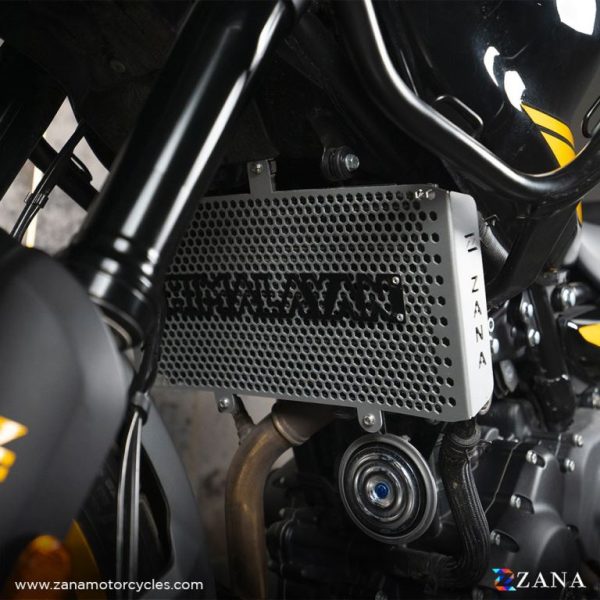 Image ZANA Radiator Guard with Logo Aluminum Silver For Himalayan 450 – ZI-8449