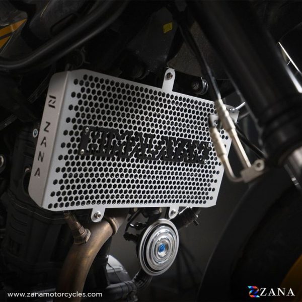 Image ZANA Radiator Guard with Logo Aluminum Silver For Himalayan 450 – ZI-8449