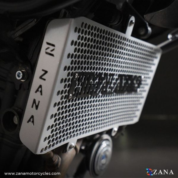 Image ZANA Radiator Guard with Logo Aluminum Silver For Himalayan 450 – ZI-8449