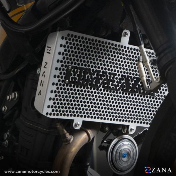 Image ZANA Radiator Guard with Logo Aluminum Silver For Himalayan 450 – ZI-8449