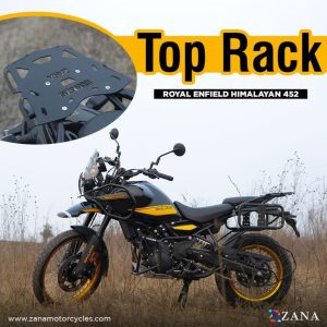 Image ZANA Top Rack Plate for Himalayan 452 (Black Mild Steel) – ZI-8432