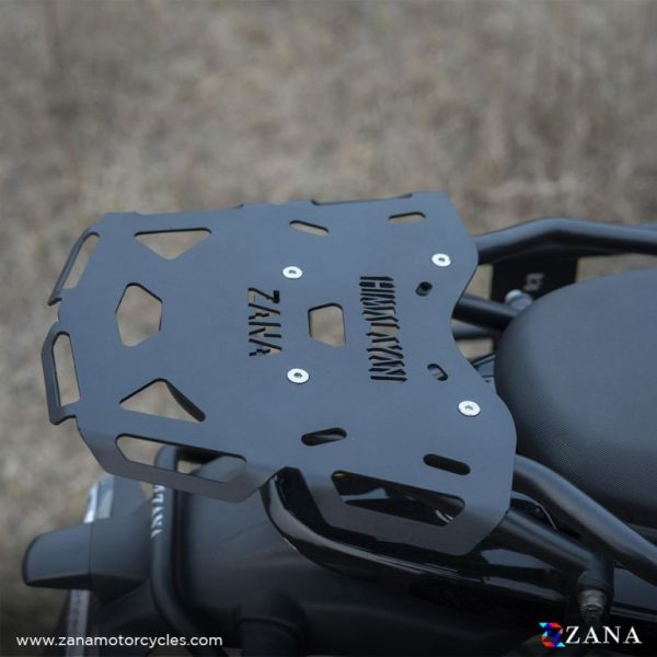 Image ZANA Top Rack Plate for Himalayan 452 (Black Mild Steel) – ZI-8432