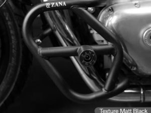 Image Crash Guard with Slider Texture Matt Black for Royal Enfield GT 650 / Royal Enfield Interceptor 650 by ZANA, ZI-7001