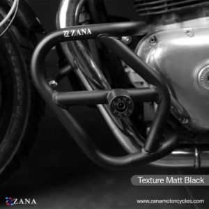 Image Crash Guard with Slider Texture Matt Black for Royal Enfield GT 650 / Royal Enfield Interceptor 650 by ZANA, ZI-7001