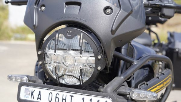 Image CYCLOPS Premium Headlight Protector for Himalayan 450 – Carbon Racing