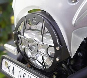 Image CYCLOPS Premium Headlight Protector for Himalayan 450 – Carbon Racing