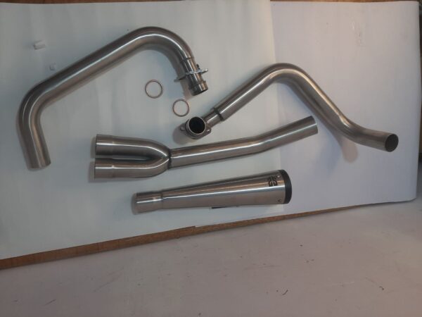 Royal Enfield-2 x 1 Full System Exhaust with SLIM CAN – Interceptor 650 / Continental GT 650 – SS Motocorp — изображение 4