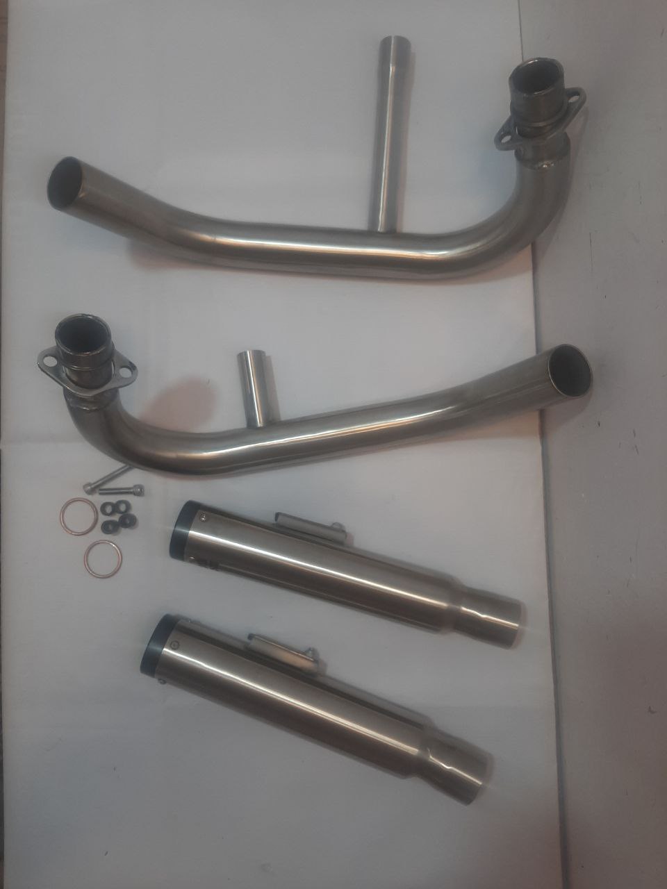 Royal Enfield-2 x 2 Full System Exhaust with SHORT CANS – Interceptor 650 / Continental GT650 – SS Motocorp — изображение 9