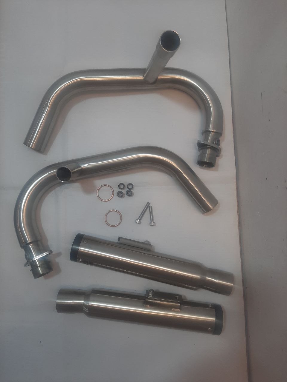 Royal Enfield-2 x 2 Full System Exhaust with SHORT CANS – Interceptor 650 / Continental GT650 – SS Motocorp — изображение 8