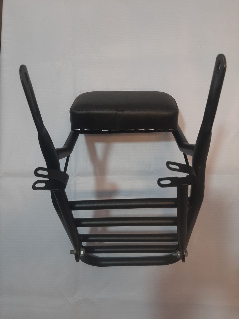 Bullet Backrest with Carrier in Stainless Steel Black Powder Coated – BR0057B — изображение 3