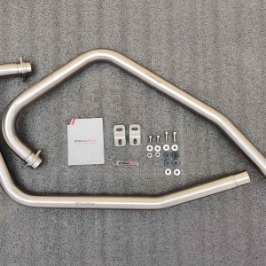 Image Powerage Performance headers for Interceptor 650 – Brushed Steel Finish