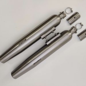 Image Powerage Slipon Exhausts for Super Meteor 650 – Brushed Steel Finish