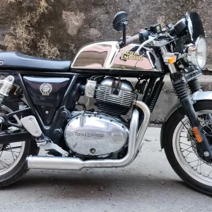 Royal Enfield-2 x 1 Full System Exhaust with SHORT CAN – Interceptor 650 / Continental GT 650 – SS Motocorp