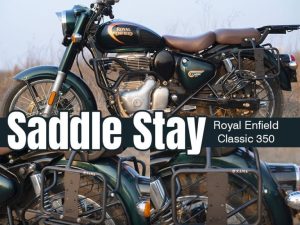 Image ZANA Saddle Stays Mild Steel With Exhaust Sheild With Jerry Can Mounting Texture Matt Black For Classic 350 Reborn – ZI-8348
