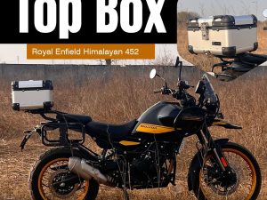 Image TOP BOX ALUMINIUM BLACK ( 35ltr ) R-FLAT FOR HIMALAYAN 452 – ZI-TB-004