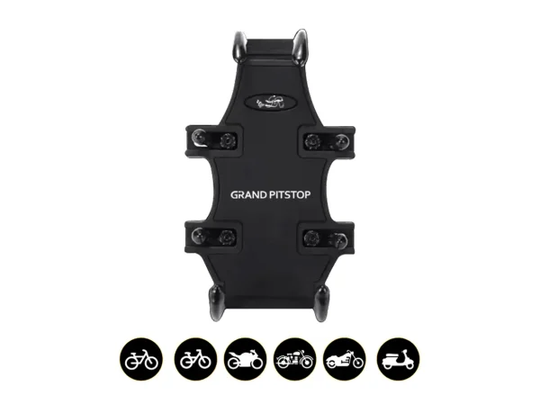 Image 4-Sided Grip Mobile Holder Mount – Black – Grandpitstop