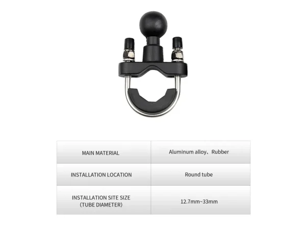 Image 4-Sided Grip Mobile Holder Mount – Black – Grandpitstop
