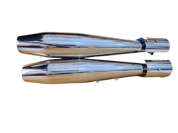 Image Globe Exhausts Flare Shot Exhaust Stainless Steel For Royal Enfield Interceptor/GT 650cc