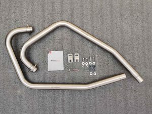 Image Powerage Performance Headers for RE 650 Twins Brushed Steel Finish