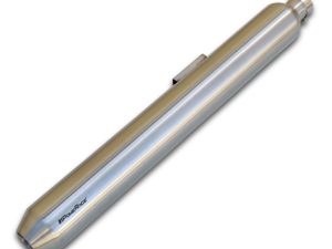 Image Powerage Slip-Ons Exhaust for RE 350 / 500 Brushed Steel Finish (Long Type)