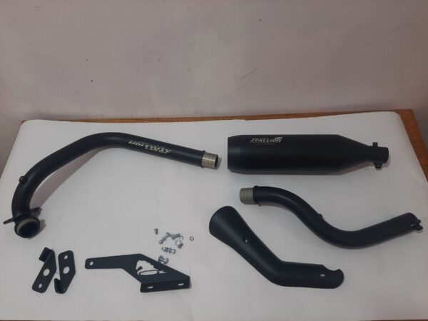 Silver Stallion Exhaust For Royal Enfield Himalayan 450 / Guerrilla-Black Matte(Cross Country Full system) — изображение 3