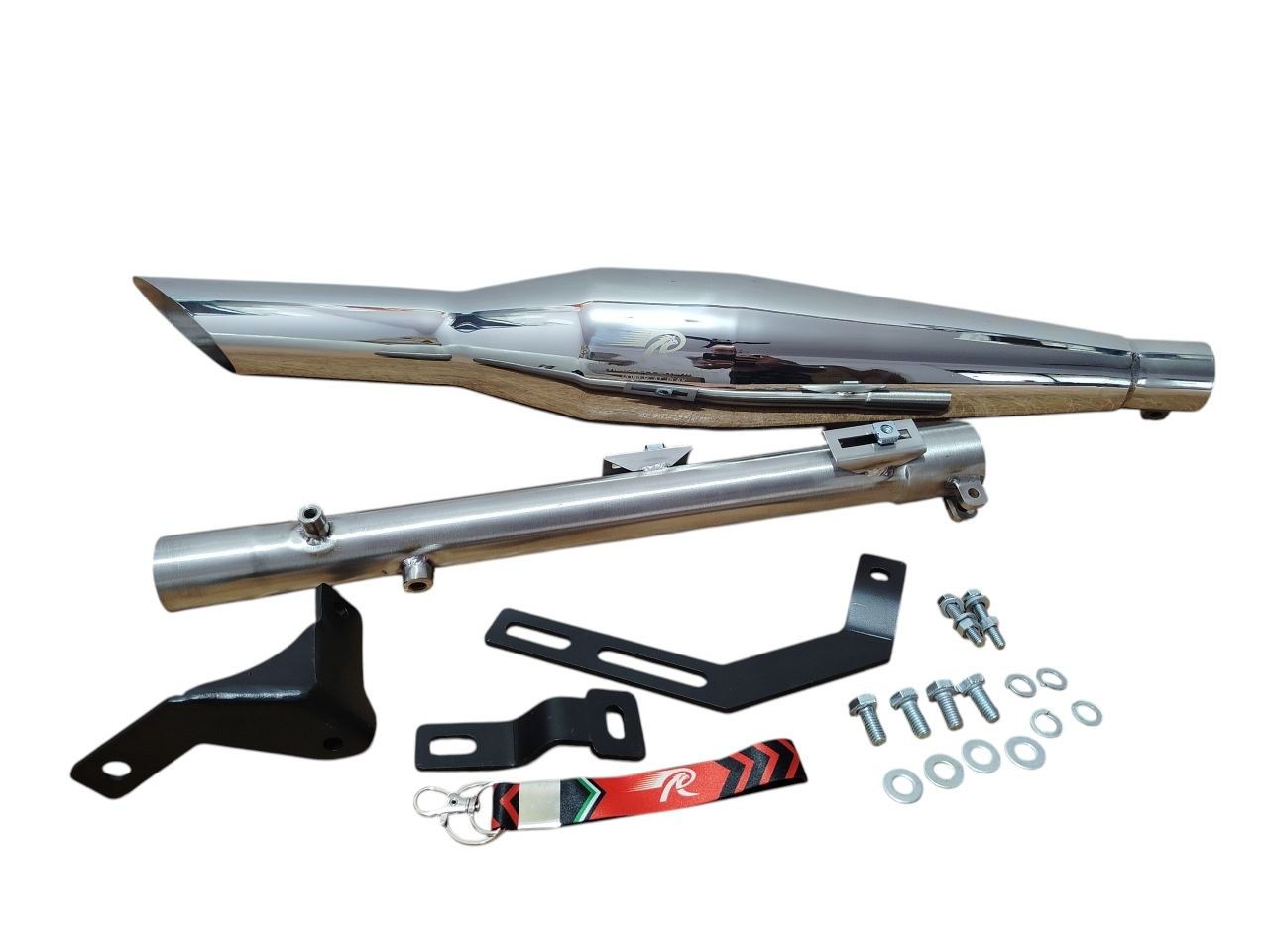 Red Rooster Rumbler Ace–Polish Exhaust for RE Meteor 350 — изображение 3