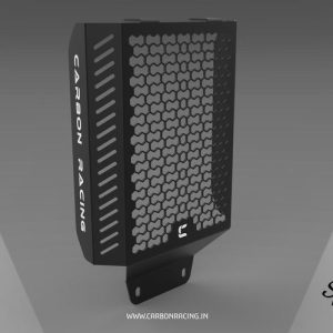Image Carbon Racing “ELITE” Premium Aluminium Radiator Guard For Super Meteor 650-Black