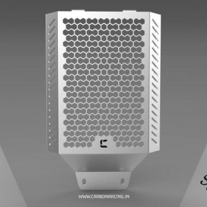 Image Carbon Racing “ELITE” Premium Aluminium Radiator Guard For Super Meteor 650-Silver