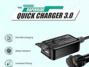 Image Simtac Rapidride Quick Charger 3.0 With Universal Fitment For Bikes & Scooters – UAC3-SL6