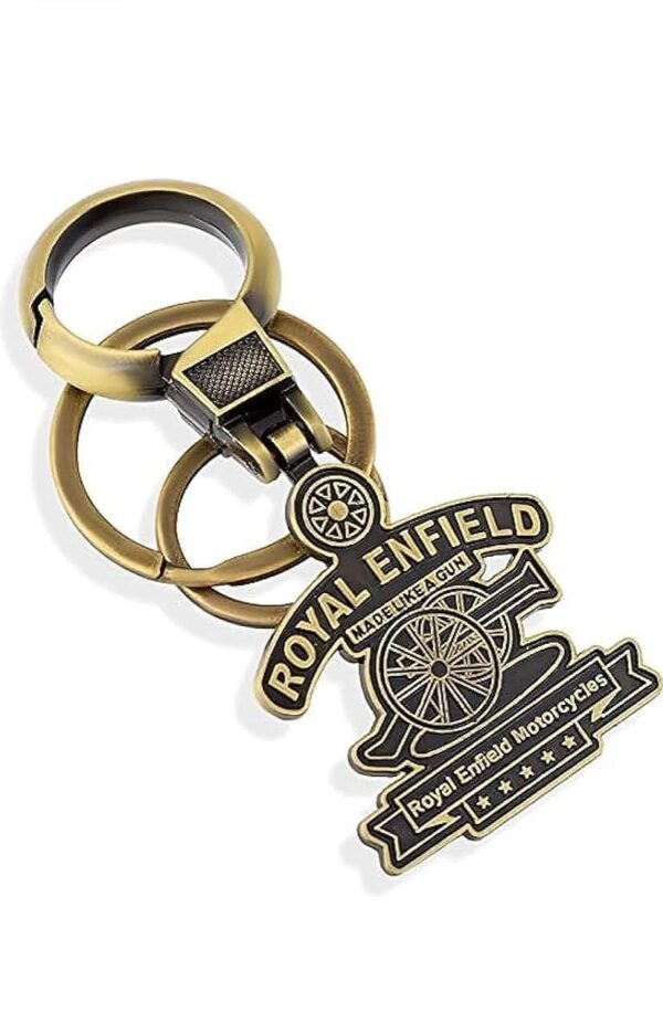 Image MAPLE Premium Royal Enfield Bike Keychain Bronze Metal Bullet Keyring