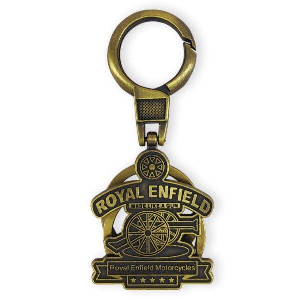 Image MAPLE Premium Royal Enfield Bike Keychain Bronze Metal Bullet Keyring