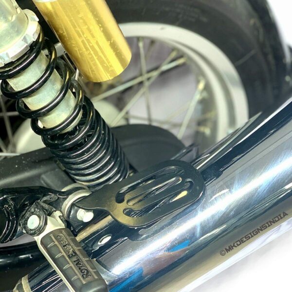 Image MK Designs Heel Guards for Royal Enfield Interceptor 650 & Continental GT 650 (Black)