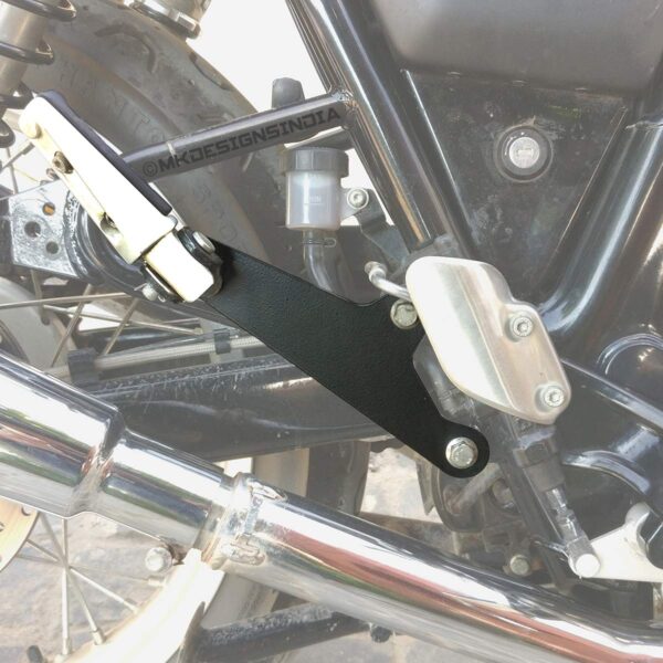 Image MK Designs Pillion Footrest Extender for Royal Enfield Interceptor 650 & Continental GT 650" (Black)