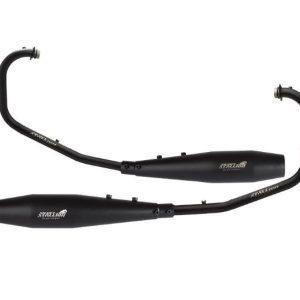 Image Silver Stallion-Full System (Black-Matte) For Royal Enfield Interceptor / GT 650 (Twins)