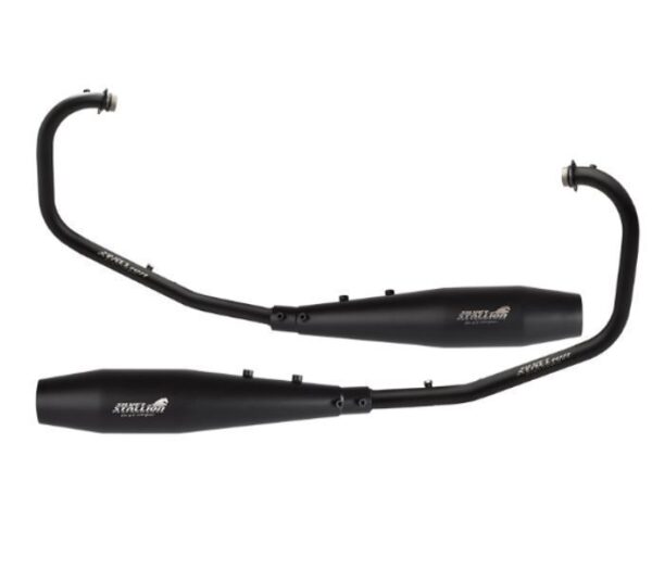 Image Silver Stallion-Full System (Black-Matte) For Royal Enfield Interceptor / GT 650 (Twins)