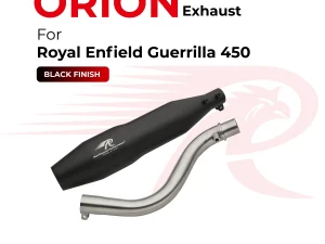 Red Rooster-ORION Performance Exhaust (Black) for Royal Enfield Guerrilla 450