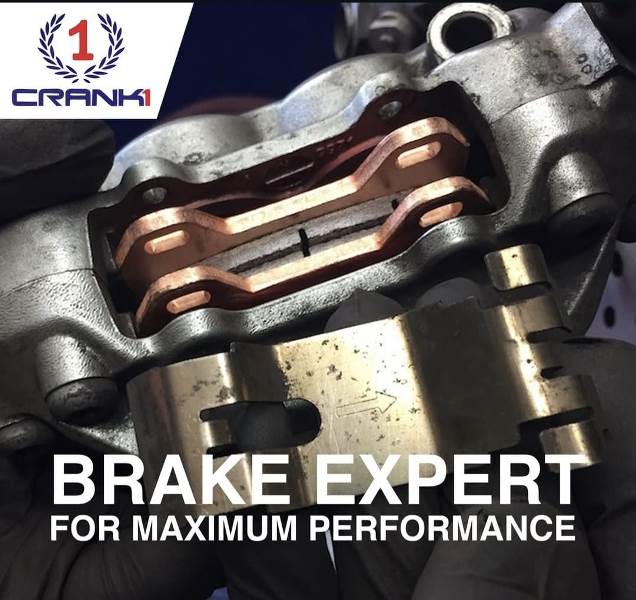 Image Crank1-Ceramic Brake Pads For Royal Enfield Reborn Classic 350 Stealth Black-Rear-CRM359