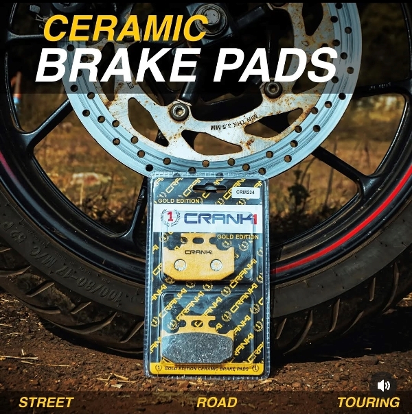 Image Crank1-Ceramic Brake Pads For Royal Enfield GT Continental 650-Rear-CRM359