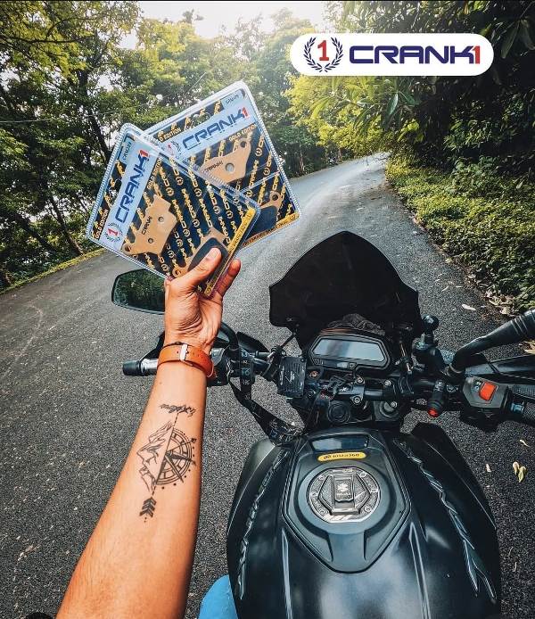 Image Crank1-Ceramic Brake Pads For Royal Enfield Reborn Classic 350 Stealth Black-Rear-CRM359