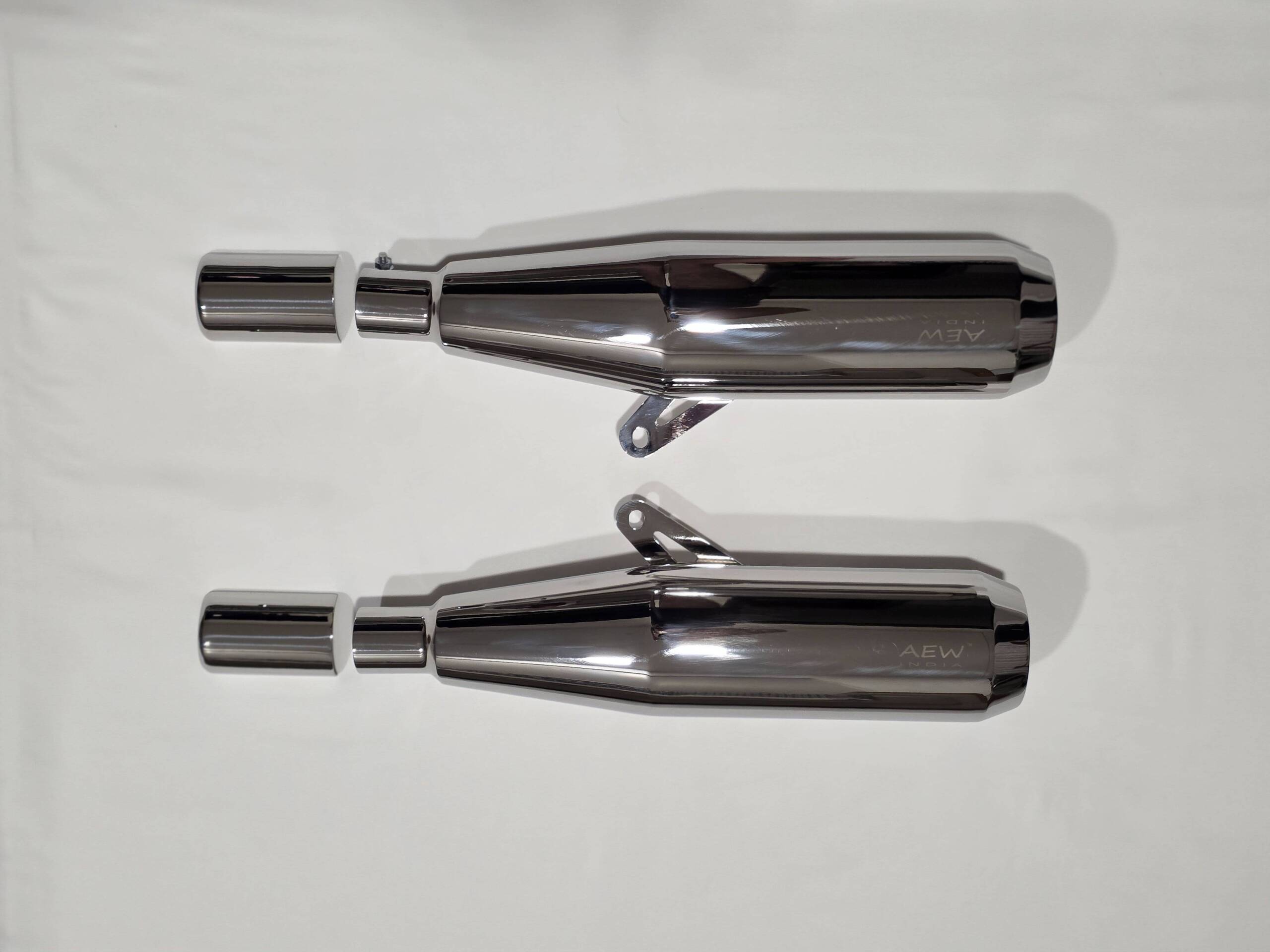 AEW Выхлоп TE 104 EGDE для Interceptor/GT650 - STAINLESS STEEL MIRROR POLISH