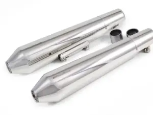 Powerage Slip-Ons Exhaust for RE Interceptor 650 – Polish Finish (Short Type)