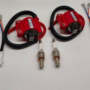 Image High Performance Ignition Coil & Iridium Spark Plug Set (Set of 2)