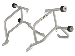 Image Bizen RE Meteor 650 Premium Crash Guard with Double Frame Sliders - Silver