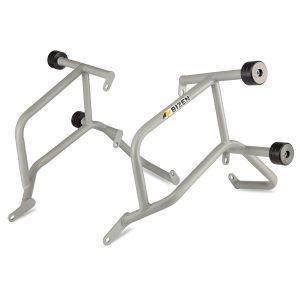 Image Bizen RE Meteor 650 Premium Crash Guard with Double Frame Sliders - Silver