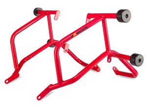 Image Bizen RE Meteor 650 Premium Crash Guard with Double Frame Sliders - Dark Red