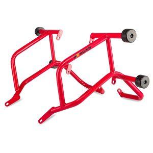 Image Bizen RE Meteor 650 Premium Crash Guard with Double Frame Sliders - Dark Red
