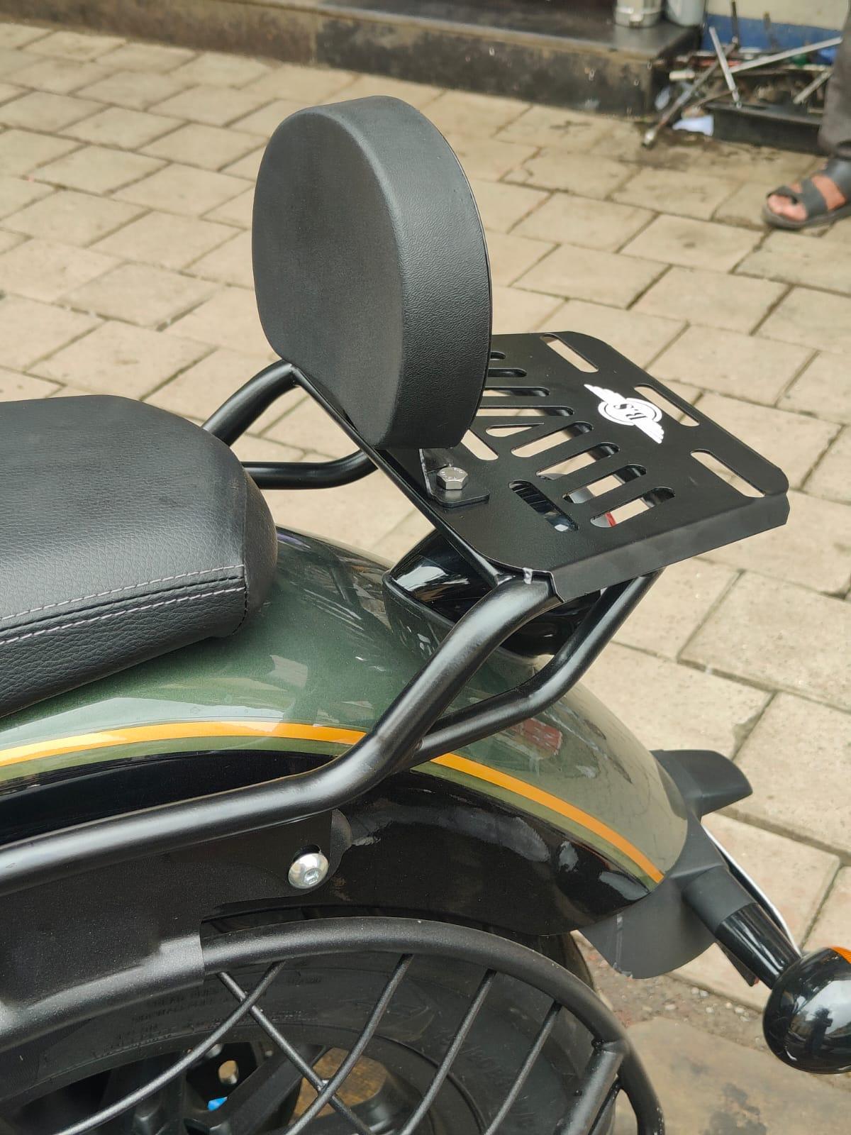 Image SUPER METEOR 650 RESTO BACKREST WITH LUGGAGE RACK (STAINLESS STEEL RUSTFREE PRODUCT)