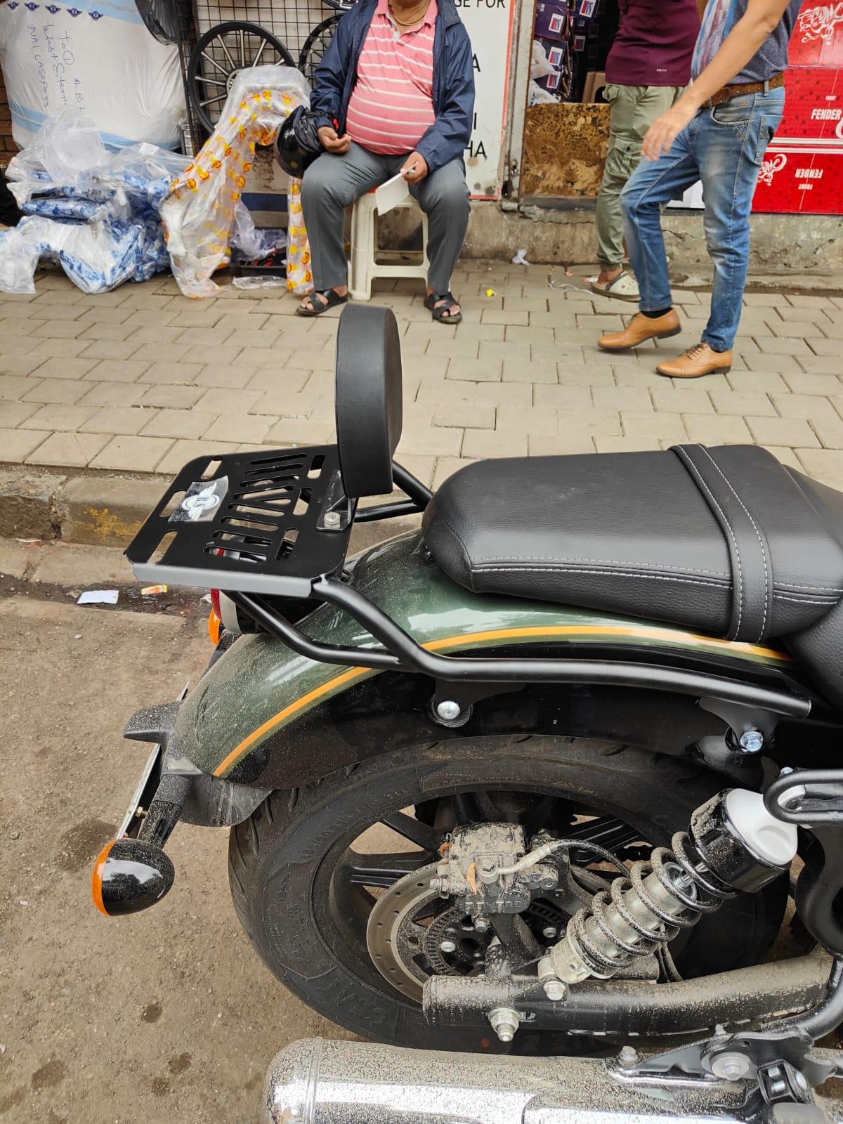 Image SUPER METEOR 650 RESTO BACKREST WITH LUGGAGE RACK (STAINLESS STEEL RUSTFREE PRODUCT)
