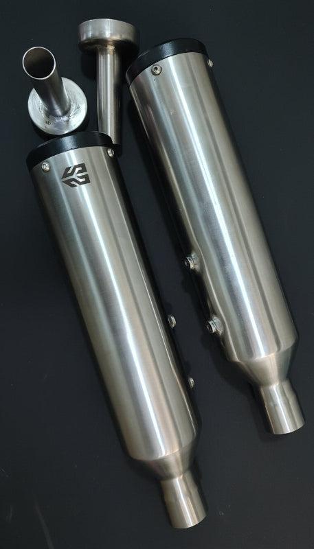 Image Adaptable Slip-On Silencer (Pair)- For Royal Enfield Super Meteor 650