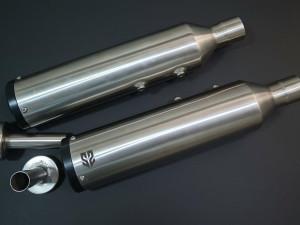 Image Adaptable Slip-On Silencer (Pair)- For Royal Enfield Super Meteor 650